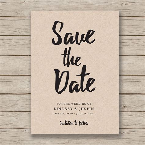 save the date card templates word